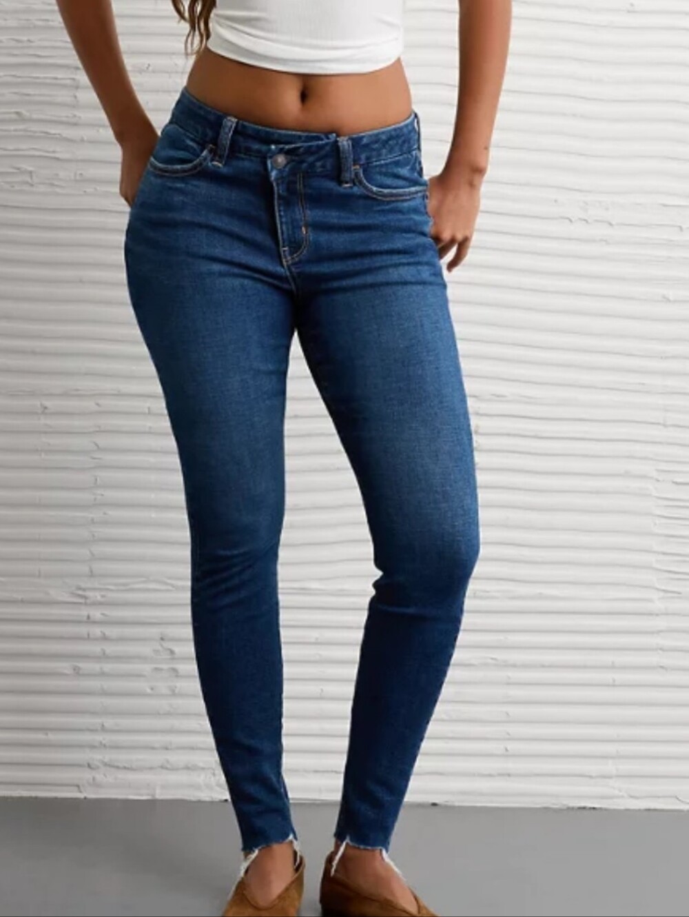 American Eagle High Rise Next Level Stretch Curvy Jegging Dark Size 12S NWT